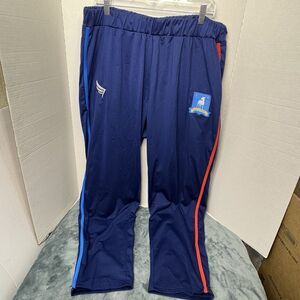 Ted Lasso AFC RICHMOND Men’s XL Blue Track Pants Zippered Bottom Spirit Costume